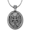 Celtic wolf pendant in sterling silver.