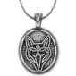 Celtic wolf pendant in sterling silver.
