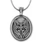 Celtic wolf pendant in sterling silver.
