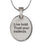 Live bold trust your instincts necklace.