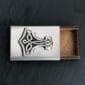 Thor business card holder in a wooden box.