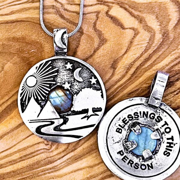 Blessings to this person necklace.
