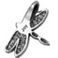 A dragonfly charm with the word joy on it.