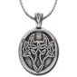 A pendant with an image of a deer on it.