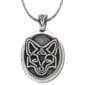 A pendant with an image of a fox on it.