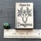 Here be dragons tarot card holder.