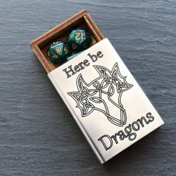 Here be dragons dice box. Here be dragons dice box.