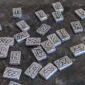 Viking symbols on a piece of metal.