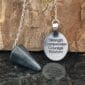 Strength compassion courage wisdom necklace.