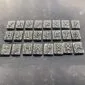 A set of viking alphabets on a table.