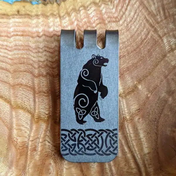 Celtic bear money clip.