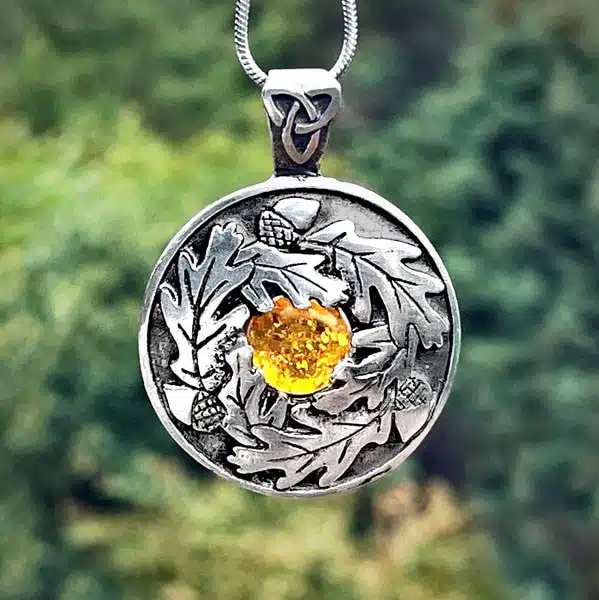 Amber Oak Abundance Pendant Deva Designs 07108