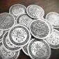 A bundle of Magical Dragon Ride Tokens 10 Pack! featuring a dragon design and inscriptions such as "Good for 1 ride on a dragon" and "Be the magic you want to see in the world.
