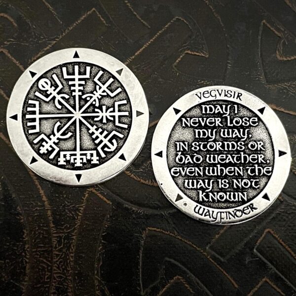 Wayfinder Coins - Share Your Strength Pack - 10 Pewter Charms CKW Wayfinder front and back scaled